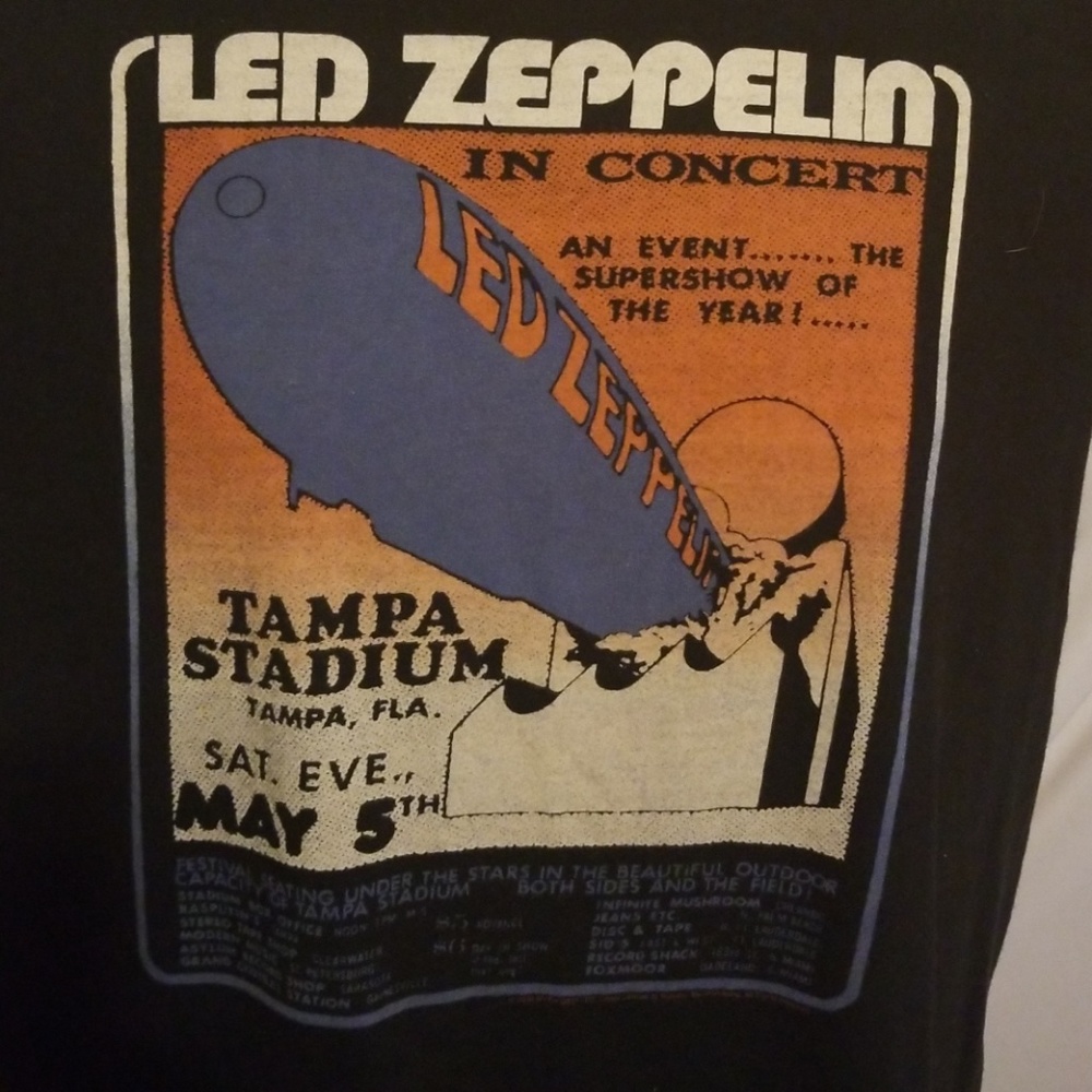 Led Zepplin Tampa Stadium Concert tshirt
